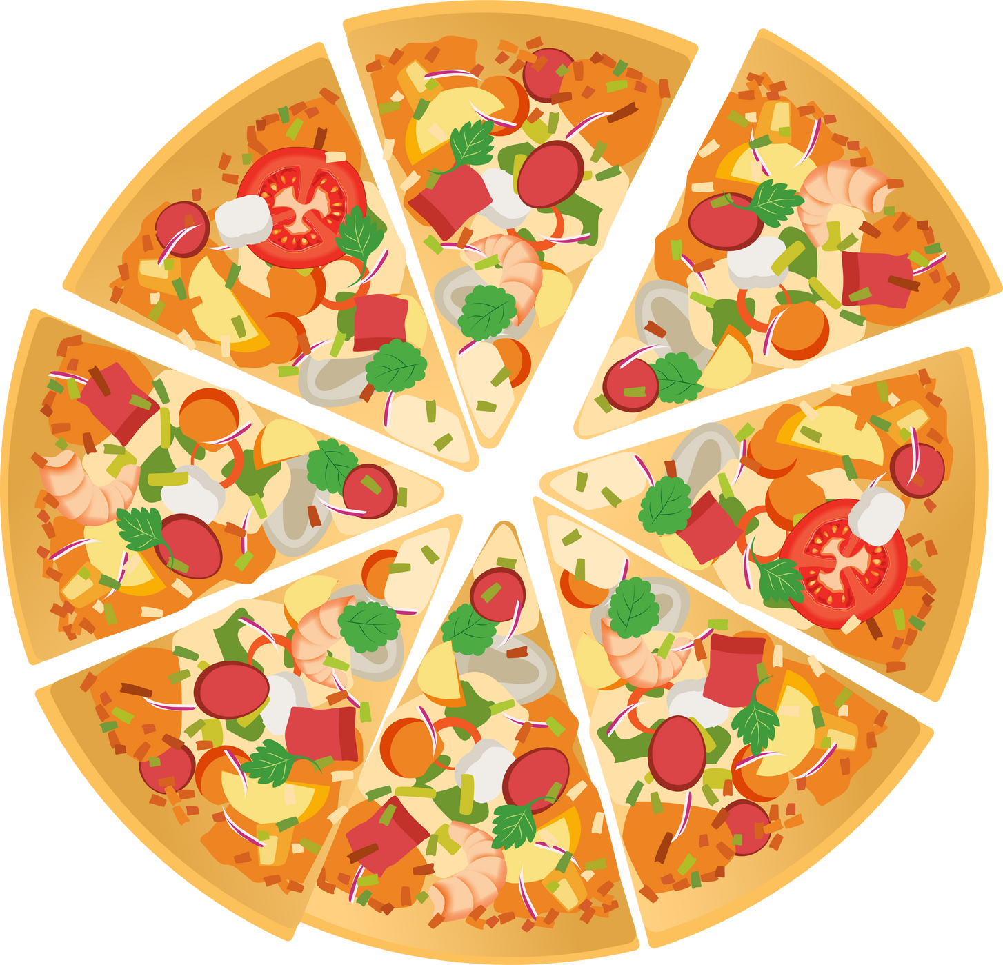 Pizza Slices Illustration